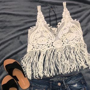 🌟Flowy Lace Crop-Top🌟